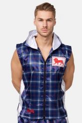 Kurtka Lonsdale Clutton. Niebieskie kurtki męskie Lonsdale, l, bez wzorów, z poliesteru, z kapturem. Za 352.90 zł.