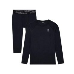 Koszulka z wełny merynosów termoutwardzalna – mężczyźni – koszula + legginsy 3/4. Czarne koszule męskie POEDERBAAS, m, bez wzorów, z wełny, sportowe, bez kołnierzyka, bez ramiączek. W wyprzedaży za 438.12 zł.