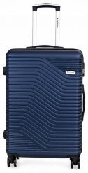 Walizka podróżna na kółkach Sapphire ST-140 DUO - duża ABS. Niebieskie walizki damskie SAPPHIRE, bez wzorów, z gumy, duże. Za 154.80 zł.