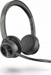 Poly Voyager 4320 MS Teams Wireless Headset, Bluetooth, USB-A, +BT700 dongle, +Charging Stand, Black. Czarne słuchawki bezprzewodowe Poly. Za 475.64 zł.