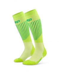 Męskie skarpety kompresyjne na zimę Ski Ultralight CEP. Zielone skarpety męskie CEP, bez wzorów, z elastanu. Za 229.00 zł.