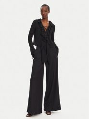 Guess Bluzka W5GP54 KCBO2 Czarny Regular Fit. Czarne bluzki damskie Guess, s, z aplikacjami, z syntetyku, bez kołnierzyka, bez ramiączek. Za 299.99 zł.