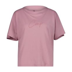 T-shirt damski CMP Organic. Fioletowe t-shirty damskie CMP, xs, bez wzorów, z bawełny, wizytowe, bez kołnierzyka, bez ramiączek. Za 154.00 zł.