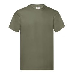 Oryginalna Bawełniana Koszulka Unisex Dla Dorosłych. Zielone bluzki damskie fruit of the loom, l, bez wzorów, z bawełny, sportowe, bez kołnierzyka, bez ramiączek. Za 32.99 zł.