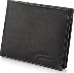Bag Street CZARNY MĘSKI SKÓRZANY PORTFEL 992C BAG STREET 553. Czarne portfele męskie Bag Street, bez wzorów. Za 48.39 zł.