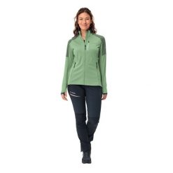 Bluza polarowa damska Vaude Elope Fleece Jacket II. Zielone bluzy damskie Vaude, s, bez wzorów, z polaru, bez ramiączek, bez kaptura. Za 379.49 zł.