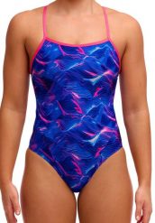 Strój do pływania menstruacyjny FUNKITA Rising Tide - Swim Secure Single Strap. Brązowe stroje kąpielowe damskie Funkita, l, bez wzorów, z elastanu. Za 289.00 zł.
