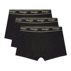 3PAK MESKIE BOKSERKI WRANGLER TRUNKS ODWIN BLACK U5_22207_WRA. Czarne bokserki męskie Wrangler, bez wzorów. Za 79.99 zł.