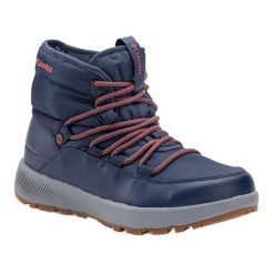 Buty zimowe damskie Columbia Solpeside Village Omni-Heat Mid. Niebieskie obuwie trekkingowe damskie Columbia, bez zapięcia. Za 359.99 zł.