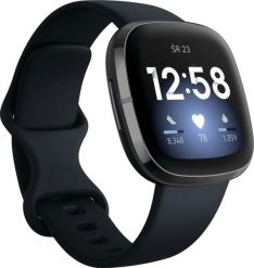 Smartwatch Fitbit Sense Czarny (FB-501TAS-EU). Czarne zegarki smartwatch FitBit, bez wzorów. Za 1,169.82 zł.