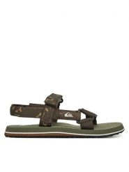 Quiksilver Sandały AQYL101253 Zielony. Zielone sandały męskie Quiksilver, bez wzorów, z materiału, bez zapięcia. Za 129.99 zł.