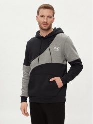Under Armour Bluza techniczna Ua Essential Flc Blocked Hd 1383070-001 Czarny Loose Fit. Czarne bluzy sportowe męskie Under Armour, l, bez wzorów, z bawełny, bez kaptura, na fitness i siłownię. Za 159.99 zł.