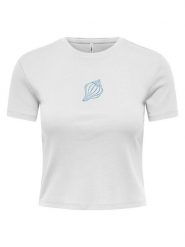 ONLY T-Shirt Kira 15346419 Biały Regular Fit. Białe t-shirty damskie ONLY, s, bez wzorów, z bawełny, bez kołnierzyka, bez ramiączek. Za 64.99 zł.