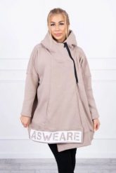Bluza ocieplana z suwakiem beżowa. Brązowe bluzy damskie KESI, l, bez wzorów, z bawełny, bez ramiączek, bez kaptura. Za 278.10 zł.