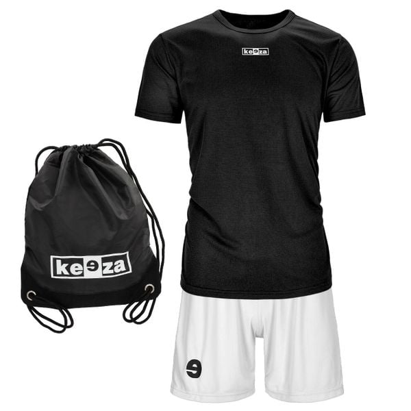 Wyprawka szkolna - Koszulka, spodenki, worek. Czarne bluzki damskie KEEZA, bez wzorów, sportowe, bez kołnierzyka, bez ramiączek. Za 55.00 zł.