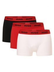HUGO Obcisłe bokserki pakowane po 3 szt. Mężczyźni Bawełna czarny|biały|czerwony, L. Białe bokserki męskie Hugo, bez wzorów, z bawełny. Za 219.95 zł.