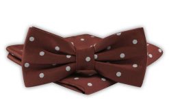 Mucha Męska z Poszetką - Alties - Brązowa w Groszki. Brązowe krawaty i muchy Alties, bez wzorów, eleganckie. Za 54.00 zł.