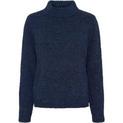 Damski sweter z golfem Catago Valerie. Niebieskie swetry nierozpinane damskie CATAGO, m, z aplikacjami, prążkowane, bez kołnierzyka, bez ramiączek. Za 283.00 zł.