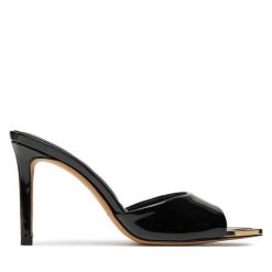 Klapki Aldo. Czarne klapki damskie Aldo, bez wzorów, bez obcasa, bez zapięcia. Za 379.99 zł.