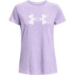 Koszulka damska Under Armour Tech Twist Graphic SSC. Fioletowe bluzki damskie Under Armour, m, bez wzorów, sportowe, bez kołnierzyka, bez ramiączek. Za 99.90 zł.