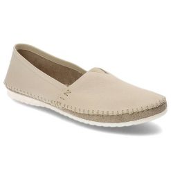 Beżowe Półbuty Armodo Skórzane Wygodne Buty. Brązowe półbuty damskie Armodo, bez wzorów, ze skóry, bez obcasa, bez zapięcia. Za 249.00 zł.