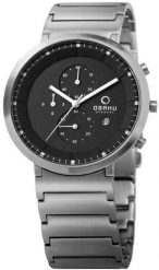 Zegarek męski Obaku Denmark V147GCBSC1 srebrny. Szare zegarki męskie OBAKU, bez wzorów, srebrne. Za 612.00 zł.