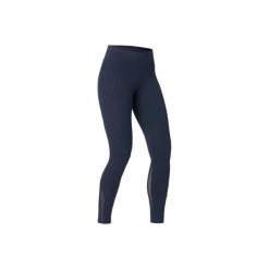 Legginsy Gym & Pilates 520 damskie. Niebieskie legginsy damskie DOMYOS, bez wzorów, z bawełny. Za 64.99 zł.
