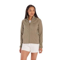 Bluza polarowa damska Marmot Leconte Fleece. Brązowe bluzy damskie Marmot, xl, bez wzorów, z polaru, bez ramiączek, bez kaptura. Za 249.99 zł.