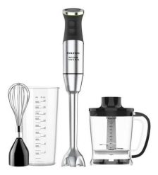 Blender ręczny z akcesoriami Taurus 1500W (choper, trzepaczka,stalowa końcówka, miarka). Szare blendery Taurus. Za 273.99 zł.
