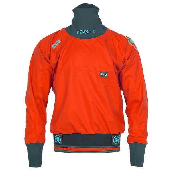 Kurtka kajakowa na wyprawy wodne unisex Peak Semi Long wodoodporna. Czerwone kurtki męskie PEAK PADDLESPORTS, bez wzorów, bez kaptura. W wyprzedaży za 850.00 zł.