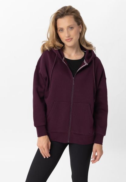 Bluza oversize z kapturem B-LOMY. Czerwone bluzy damskie Volcano, l, z aplikacjami, z bawełny, bez ramiączek, z kapturem. Za 179.99 zł.