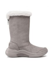 Skechers Kozaki On The Go Midtown 144299/DKTP Szary. Szare kozaki damskie Skechers, bez wzorów, ze skóry, bez obcasa, na płaskiej podeszwie, bez zapięcia. Za 379.09 zł.