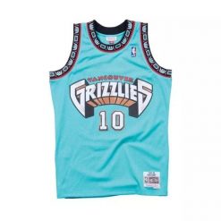 Koszulka NBA Vancouver Grizzlies Mike Bibby. Niebieskie bluzki damskie Mitchell & Ness, bez wzorów, sportowe, bez kołnierzyka, bez ramiączek. Za 466.50 zł.