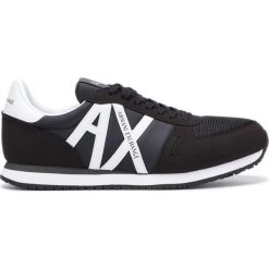 Armani Exchange Tenisówki Czarny Niebieski. Czarne trampki męskie Armani Exchange, bez wzorów, z materiału, bez zapięcia. Za 529.95 zł.