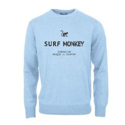 Bluza z bawełny organicznej – Okrągły dekolt / Dorośli (Błękitny). Niebieskie bluzy damskie SURF MONKEY, m, bez wzorów, z bawełny, klasyczne, bez ramiączek, bez kaptura. Za 309.95 zł.