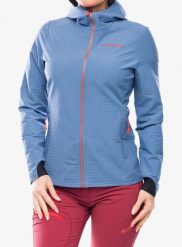 Kurtka softshell damska La Sportiva Descender Storm Jacket. Niebieskie kurtki sportowe damskie La Sportiva, xs, bez wzorów, z materiału, bez ramiączek, bez kaptura, trekkingowe. Za 593.99 zł.