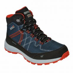 Buty trekkingowe męskie Samaris Lite. Czarne buty zimowe męskie Regatta, bez wzorów, z poliesteru, bez obcasa, bez zapięcia. Za 270.00 zł.