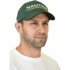 Czapka z daszkiem Nautica Tappa Snapback. Zielone czapki damskie Nautica, bez wzorów, sportowe. Za 119.00 zł.