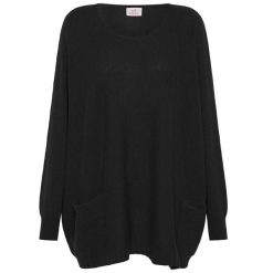 Sweter Deha Woooly Blend Loose Sweater Damskie. Czarne swetry nierozpinane damskie Deha, s, bez wzorów, z kaszmiru, bez kołnierzyka, bez ramiączek. Za 549.99 zł.
