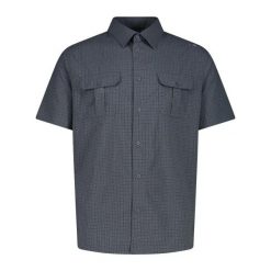 Koszula z kieszeniami CMP. Niebieskie koszule męskie CMP, m, bez wzorów, z materiału, bez kołnierzyka, bez ramiączek. Za 239.00 zł.