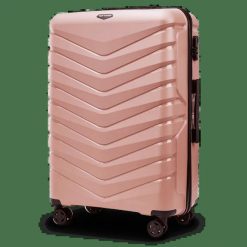 Walizka duża Wings PHOENIX 2.0 polipropylen 28" ROSE GOLD. Brązowe walizki damskie Wings, bez wzorów, z materiału, duże. Za 259.90 zł.