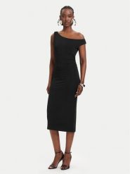 Patrizia Pepe Sukienka koktajlowa 2A3040/J333-K103 Czarny Regular Fit. Czarne sukienki damskie Patrizia Pepe, bez wzorów, z syntetyku, wizytowe, bez kołnierzyka, bez ramiączek. Za 1,289.00 zł.