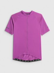 4F Koszulka kolarska męska - fioletowa XL. Fioletowe t-shirty męskie 4F, l, bez wzorów, z włókna, bez kołnierzyka, bez ramiączek. Za 179.99 zł.