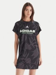 Adidas Sukienka codzienna Tiro x Common Goal Graphic JL7638 Czarny Loose Fit. Czarne sukienki damskie Adidas, na co dzień, l, bez wzorów, z syntetyku, bez kołnierzyka, bez ramiączek, proste. Za 219.99 zł.