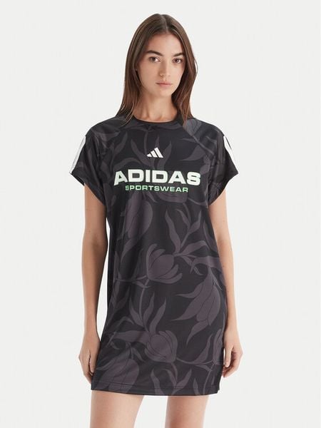 Adidas Sukienka codzienna Tiro x Common Goal Graphic JL7638 Czarny Loose Fit. Czarne sukienki damskie Adidas, na co dzień, xl, bez wzorów, z syntetyku, bez kołnierzyka, bez ramiączek, proste. Za 199.99 zł.