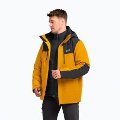 Kurtka 3w1 męska Jack Wolfskin Jasper Pro 3IN1. Żółte kurtki męskie Jack Wolfskin, m, bez wzorów, z materiału, bez kaptura. Za 1,623.75 zł.