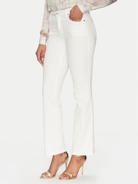 Guess Jeansy W5GA15 D5N71 Beżowy Skinny Fit. Brązowe jeansy damskie Guess, z aplikacjami, z jeansu. Za 289.99 zł.
