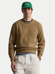 Polo Ralph Lauren Sweter 710766772502 Brązowy Regular Fit. Brązowe swetry męskie Polo Ralph Lauren, m, bez wzorów, z bawełny, bez kołnierzyka, bez ramiączek. Za 769.99 zł.