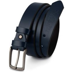 Pasek skórzany BELTIMORE r.85-100 cm E12 granatowy. Niebieskie paski męskie . Za 49.99 zł.