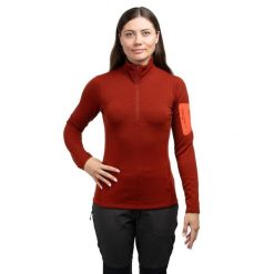 Bluza trekkingowa damska Arc'teryx Kyanite Zip Neck. Brązowe bluzy damskie Arc'teryx, bez wzorów, bez ramiączek, bez kaptura. Za 659.99 zł.